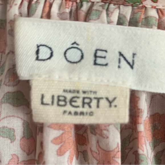 SOLD Doen Chime Ruffled Floral Liberty Fabric Dress Size XS DOEN - Picture 7 of 16